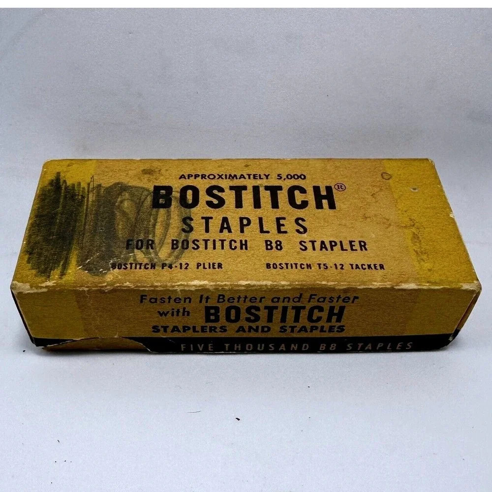 Bostitch Staples Box B8 Stapler P4 12 Plier‎ TS 12 Tacker Vintage